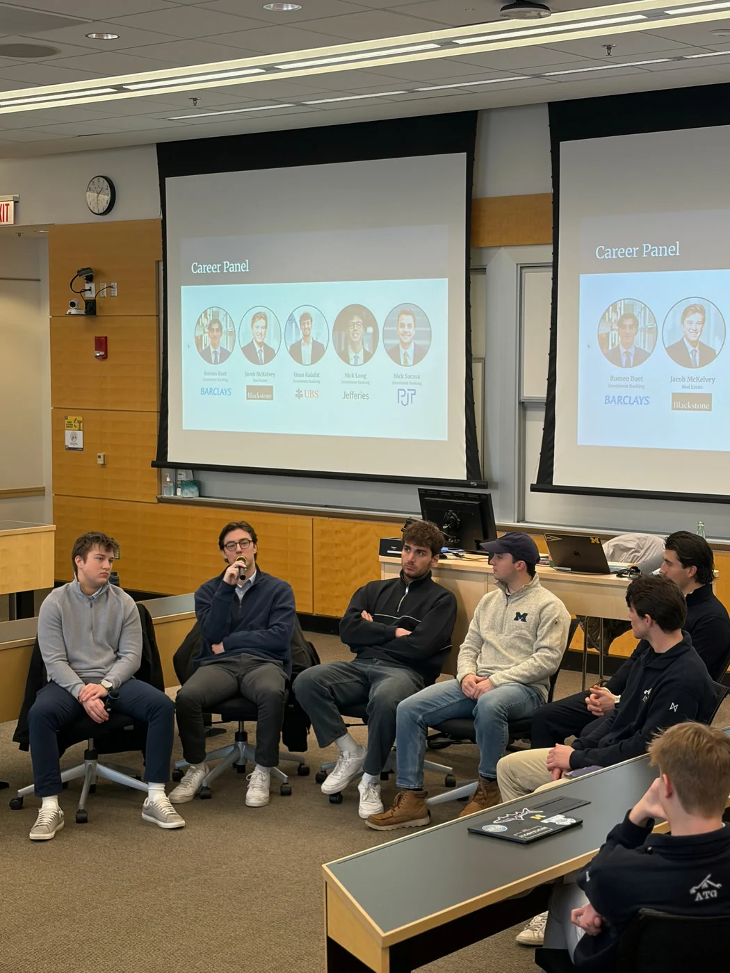 ATG members sharing their recruiting experiences at a career panel